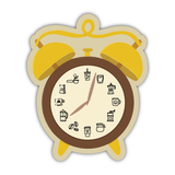 Coffee Clock Sticker