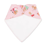 Vintage Reindeer & Santa Pink - Bandana Bib: O/S