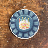 Blue Ribbon Birthday Button