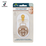*NEW SIZE* Itzy Soother™ Natural Rubber Paci Sets: Coconut + Toast 6-18 M