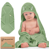 KeaBabies Cuddle Baby Hooded Towel: Alligator / Regular