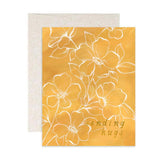 Golden Poppy Hugs Sympathy Greeting Card