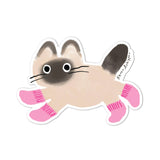 Cat Socks Sticker - Cute Cat Lover Sticker