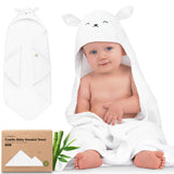 KeaBabies Cuddle Baby Hooded Towel: Lamb / Regular