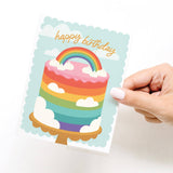 Happy Birthday Rainbow Cake Greeting Card