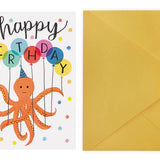 Octopus Balloons - Birthday Card