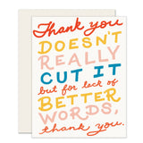 No Better Words | Thank You Card: Single