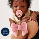 *NEW OPTIONS* Bitzy Pal Natural Rubber Pacifier & Plush: Cow