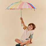 New! Limited Meri Meri Rainbow Stripes Kids Duck Umbrella: Multi-Colored
