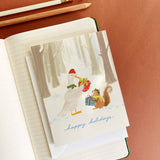 Woodland Gift Exchange - Sweet Holiday Christmas Card