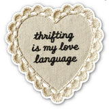 Thrifting Is My Love Language Sticker – Vintage Crochet