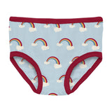Print Girl's Underwear in Spring Sky Rainbows: L-10/12