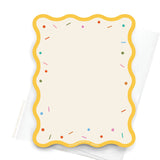 Sprinkles and Wrinkles Wavy Die Cut Notecard