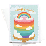 Happy Birthday Rainbow Cake Greeting Card