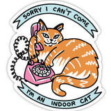 Indoor Cat Sticker – Funny Cat