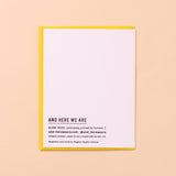 Letterpress Birthday Card—Honk Bday (Goose, Colorful, Silly)