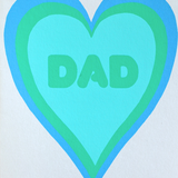 DAD HEART SHADOW GREETING CARD
