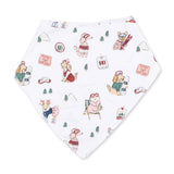 Winter Sports Dogs Pink - Bandana Bib: O/S