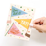 You Did It Pennant Flags Greeting Card