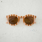 Striped Sunglasses, Kids Sunglasses, Toddler Sunglasses, UV: Brown/Ivory
