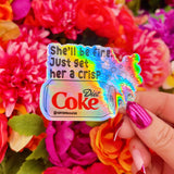 Get Her a Crisp Diet Coke Funny Soda Girly Bubbly Sticker: Single