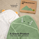 KeaBabies Cuddle Baby Hooded Towel: Alligator / Regular