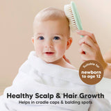 KeaBabies Baby Hair Brush and Comb Set: Sage