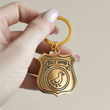 Silly Goose Badge Keychain