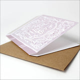 Mazel Tov Greeting Card - Mauve