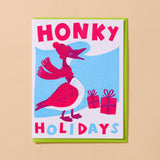 Letterpress Holiday Card—Honky Holidays (Silly Goose)