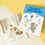 Woodland Gift Exchange - Sweet Holiday Christmas Card