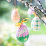 Recycled Cotton Hanging Eggs - Display | Easter Decor |