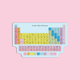 Periodic Table Vinyl Textured Sticker