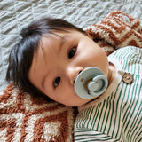 *NEW SIZE* Itzy Soother™ Natural Rubber Paci Sets: Coconut + Toast 6-18 M