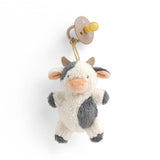 *NEW OPTIONS* Bitzy Pal Natural Rubber Pacifier & Plush: Cow
