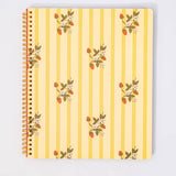 Rough Draft Large Notebook, Floral Stripe