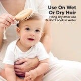 KeaBabies Baby Hair Brush and Comb Set for Infant, Newborn: Walnut / Regular
