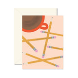 Teacher Pencil Remarks Greeting Card