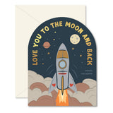 Rocket Love to the Moon and Back Greeting Card