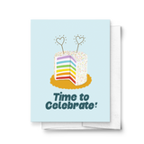 Time to Celebrate! Pride Cake Congratulations Greeting Card
