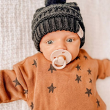 *NEW SIZE* Itzy Soother™ Natural Rubber Paci Sets: Coconut + Toast 6-18 M