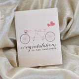 Congratulations to the Newlyweds, Wedding Bike Greeting Card