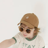 Striped Sunglasses, Kids Sunglasses, Toddler Sunglasses, UV: Brown/Ivory