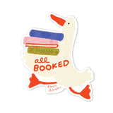 All Booked Duck Sticker - Book Lover Vinyl Sticker