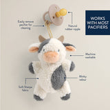 *NEW OPTIONS* Bitzy Pal Natural Rubber Pacifier & Plush: Cow
