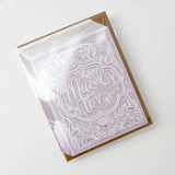 Mazel Tov Greeting Card - Mauve