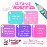Twirly Teal Piggy Paint Pen - Kids Non-toxic Nail Polish: Default Title