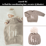 Hi. Pebble Brown Hand Knit Beanie Hat Baby & Kids: M (6-24 months)