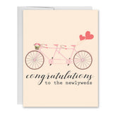 Congratulations to the Newlyweds, Wedding Bike Greeting Card