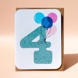 4th Birthday Card: A2